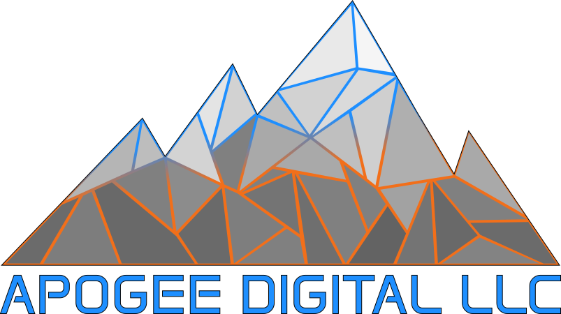 Apogee Digital LLC logo linked to About page.